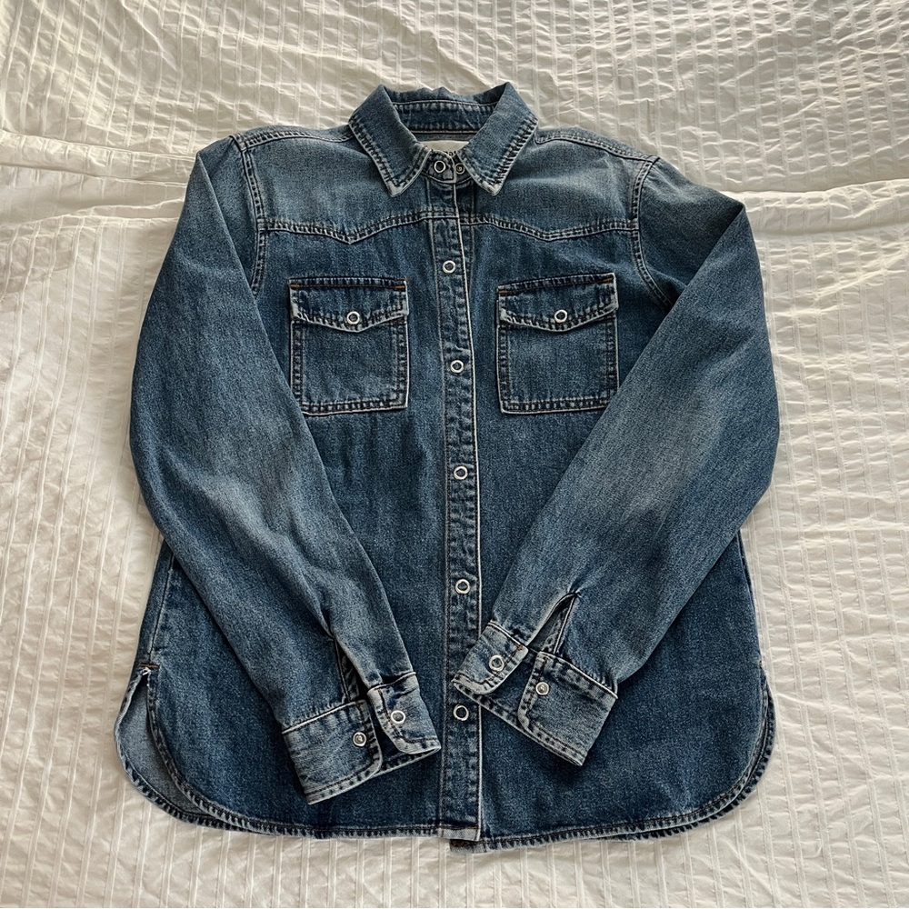 Reformation Lucas Denim Button-Up Shirt